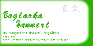boglarka hammerl business card